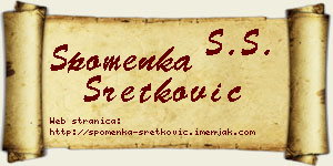 Spomenka Sretković vizit kartica